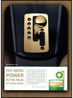 2006 BP Amoco Ultimate Premium Gasoline Gas Vintage Print Ad Shifter Wall Art
